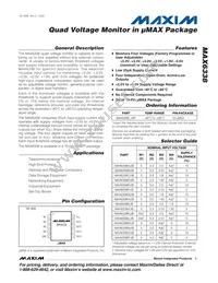 MAX6338KUB+TG35 Datasheet Cover