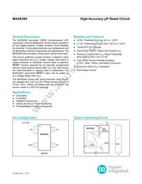 MAX6394US310D2+T Datasheet Cover