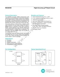 MAX6394US480D1+ Datasheet Cover