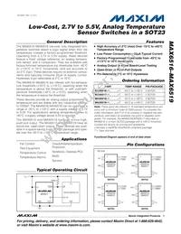 MAX6519UKP095+ Datasheet Cover