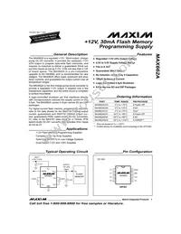 MAX662AESA+TG11 Datasheet Cover