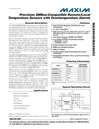 MAX6648MUA+TGC1 Datasheet Cover