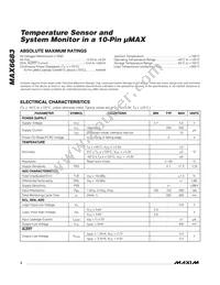 MAX6683AUB+T Datasheet Page 2