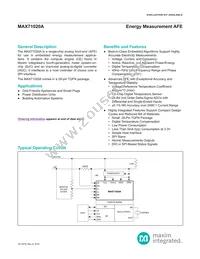 MAX71020AETI+T Datasheet Cover