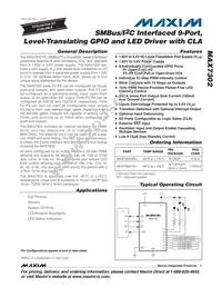 MAX7302ATE+T Datasheet Cover