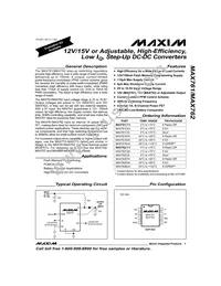 MAX761CSA+T Datasheet Cover