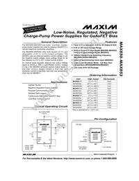 MAX853ISA+T Datasheet Cover