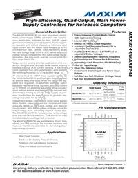 MAX8744ETJ+TGC1 Datasheet Cover