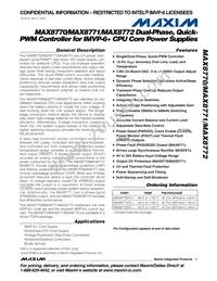 MAX8770GTL+T Datasheet Cover