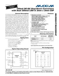 MAX8884YEREKE+T Datasheet Cover