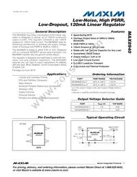 MAX8940EXK30+T Datasheet Cover