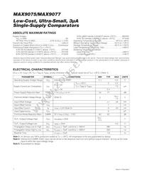 MAX9075C/D-W Datasheet Page 2