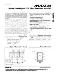 MAX9130EXT/GG8 Datasheet Cover