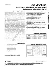 MAX9153EUI+T Datasheet Cover