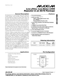 MAX9155EXT+T Datasheet Cover