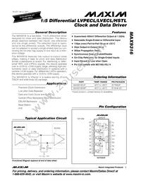 MAX9316EWP+T Datasheet Cover