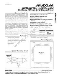 MAX9322ECY+D Datasheet Cover