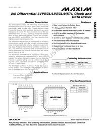 MAX9325EQI+T Datasheet Cover