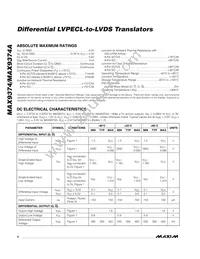 MAX9374AEKA/GG8 Datasheet Page 2