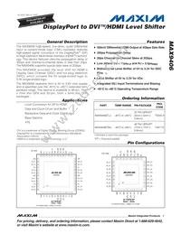 MAX9406ETM+T Datasheet Cover