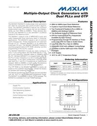 MAX9471ETP+T Datasheet Cover