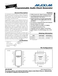 MAX9485ETP-T Datasheet Cover