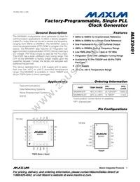 MAX9491ETP010+T Datasheet Cover