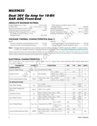 MAX9633ATA+ Datasheet Page 2