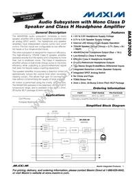 MAX97000EWA+T Datasheet Cover