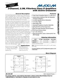 MAX9707ETX+T Datasheet Cover