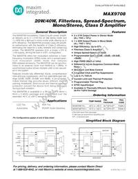 MAX9708ETN/V+TD Datasheet Cover