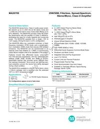 MAX9709ETN+TD Datasheet Cover