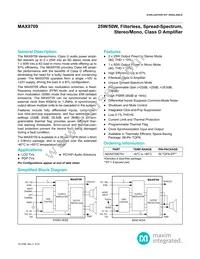 MAX9709ETN+TDG002 Datasheet Cover
