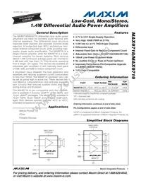 MAX9718HEBL+T Datasheet Cover