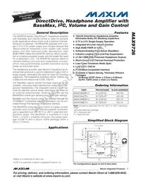 MAX9726AETP+T Datasheet Cover