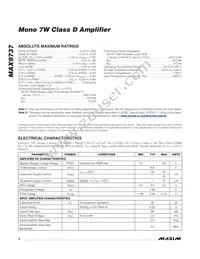 MAX9737ETG/V+T Datasheet Page 2