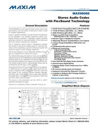 MAX98088EWY+T Datasheet Cover