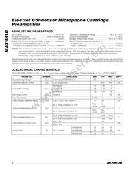MAX9810CEBS+T Datasheet Page 2