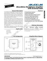 MAX9820ETB+T Datasheet Cover