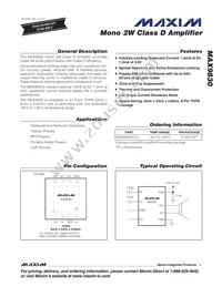 MAX9830AETA+ Datasheet Cover