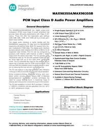 MAX98355AEWL+T Datasheet Cover