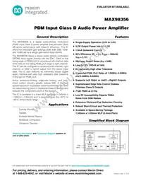 MAX98356EWL+T Datasheet Cover