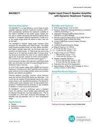 MAX98371EWV+T Datasheet Cover