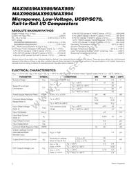 MAX985ESA-T Datasheet Page 2