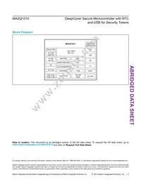 MAXQ1010-DNS+ Datasheet Page 2