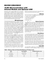 MAXQ612J-UEI+ Datasheet Page 22