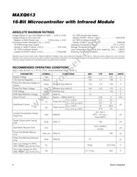 MAXQ613A-UEI+ Datasheet Page 4
