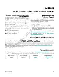 MAXQ614V-UEI+T Datasheet Page 21