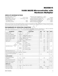 MAXQ615-F00+T Datasheet Page 2