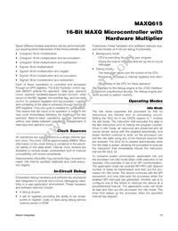 MAXQ615-F00+T Datasheet Page 13